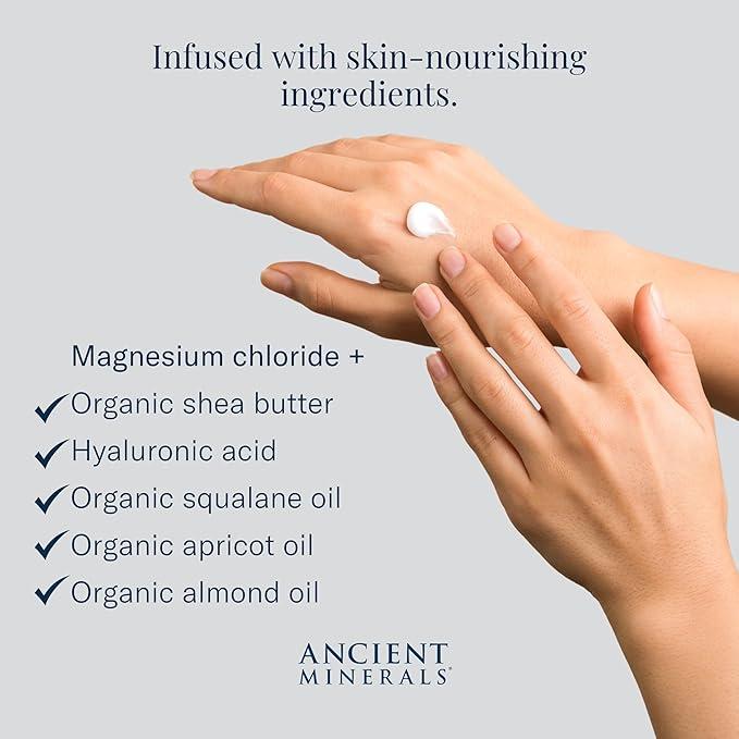 Ancient Minerals Magnesium Lotion, Skin-Repair, Fragrance-Free Hydrating Body Care with Organic Oils - 1 Pack