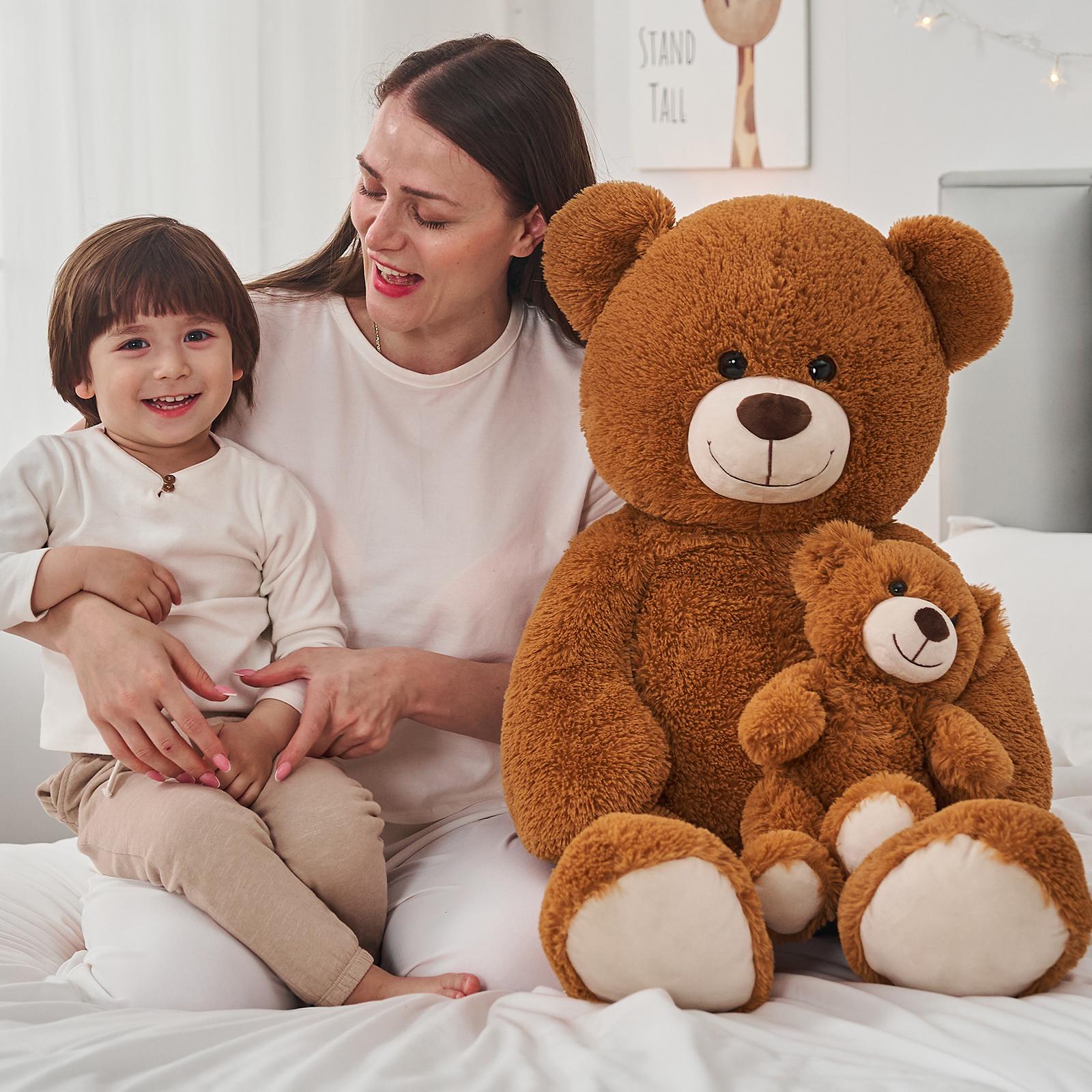MaoGouLan Mom and Baby Giant Teddy Bear, 39inch Soft Stuffed Animal Large Teddy Bears Plush for Baby Shower, Wedding, Birthday, Christmas, Party Decorations, Valentine's Day  #BlackFriday #Christmas