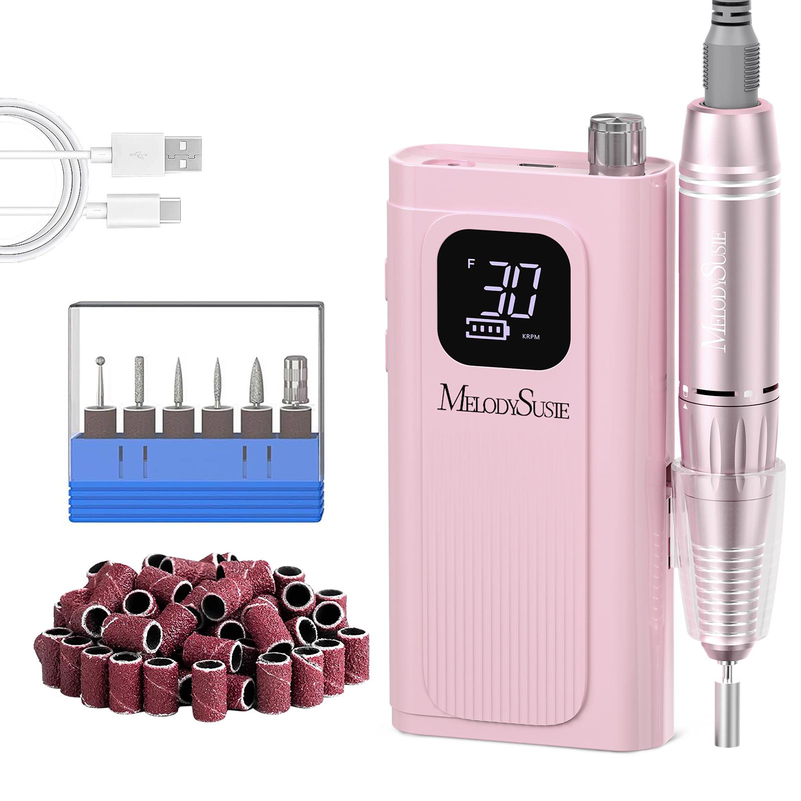 Professional Rechargeable Nail Drill 30000 RPM for Acrylic Nails Gel Polishing Manicure