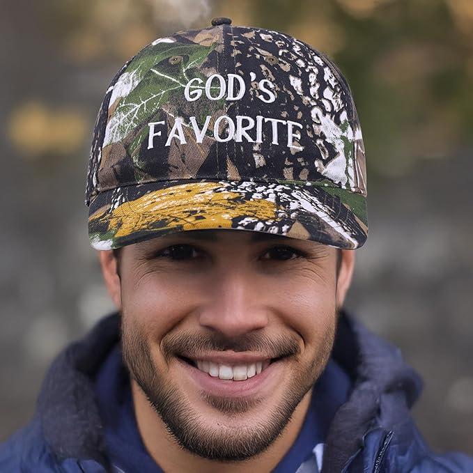 God's Favorite Camo Hat - Jesus Religion Pray Holy Christian | Premium Snapback Hat for Men & Women letter embroidery trucker hat unique design design baseball cap trapper hat new  hard  hats hat sale fan read description mom gift spring autumn season