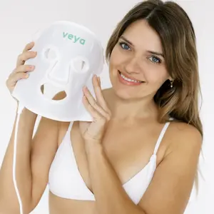 VEYA Full-Spectrum LED Face Neck & Décolletage Light Therapy Mask for Skin Care - Multi-Zone Anti-Aging Treatment with Clinically Studied Wavelengths