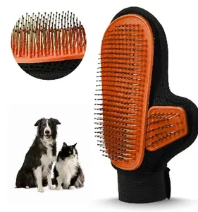 Pet Grooming Deshedding Glove for Dogs & Cats | Hair Removal Brush Mitt