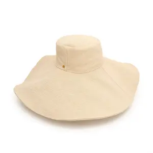 KHAKI SAMANTHA CANVAS BEACH HAT