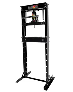 Garvee Hydraulic Press, 12 Ton H-Frame Garage Floor Adjustable Shop Press With Stamping Plates To Bend, Straighten, Or Press Parts, Install Bearings & U-Joints