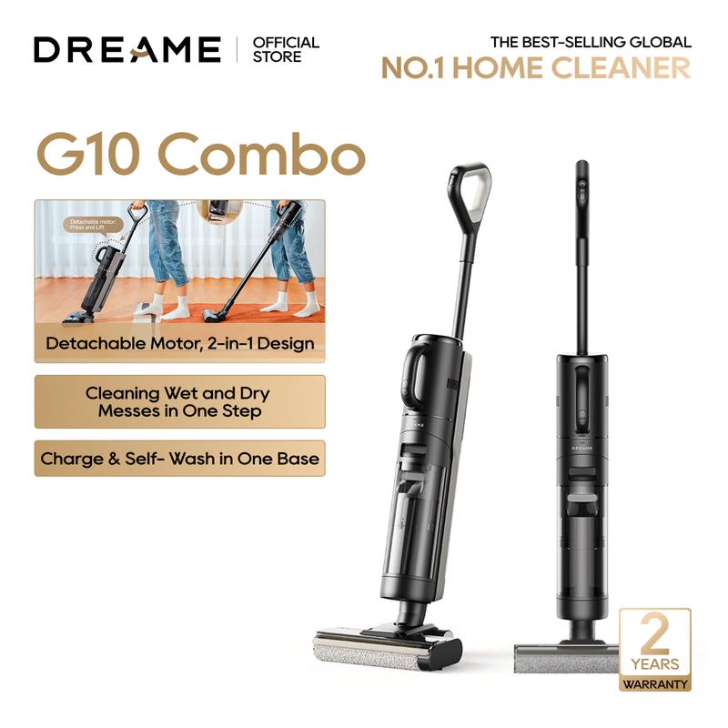 DREAME G10 Wet Dry Vacuum Cleaner, Cordless Vacuum Mop All in One with Auto Self-Cleaning, Up to 30 Mins Runtime, Cordless Floor Cleaner Machine for Hard Floors, Edge Cleaning Wet Dry Vacuum