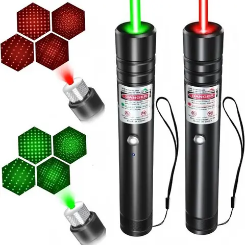 Green Laser Pointer for Cats - USB Rechargeable Interactive Toy, Solid Kitty Light & Laser Toy with Starry Sky Beam, Indoor/Outdoor Teasing Pet Accessory, Universal Size