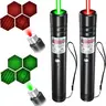 Green Laser Pointer for Cats - USB Rechargeable Interactive Toy, Solid Kitty Light & Laser Toy with Starry Sky Beam, Indoor/Outdoor Teasing Pet Accessory, Universal Size