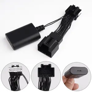 Dashcam Power Adapter 16-pin Fit for Ford Bronco, Explorer, F150, F250, Mustang, Edge, Fiesta, Expedition, Dash Cam Adapter Connects to Rearview Mirror, Built-in GPS Charger&USB Port