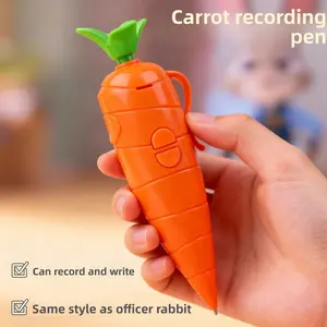 Carrot-Shaped Recorder Pen with Playback & Audio Functionality - Fun Writing Tool for Kids, Students, Teachers - Creative Gift Idea recording