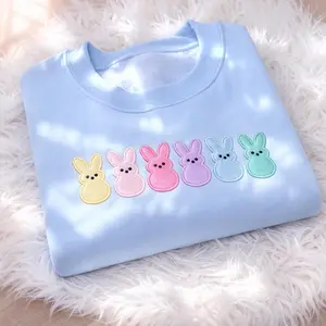 Embroidered Peep My Shirt, Easter Bunny Peeps Sweatshirt, Egg Hunt Crewneck