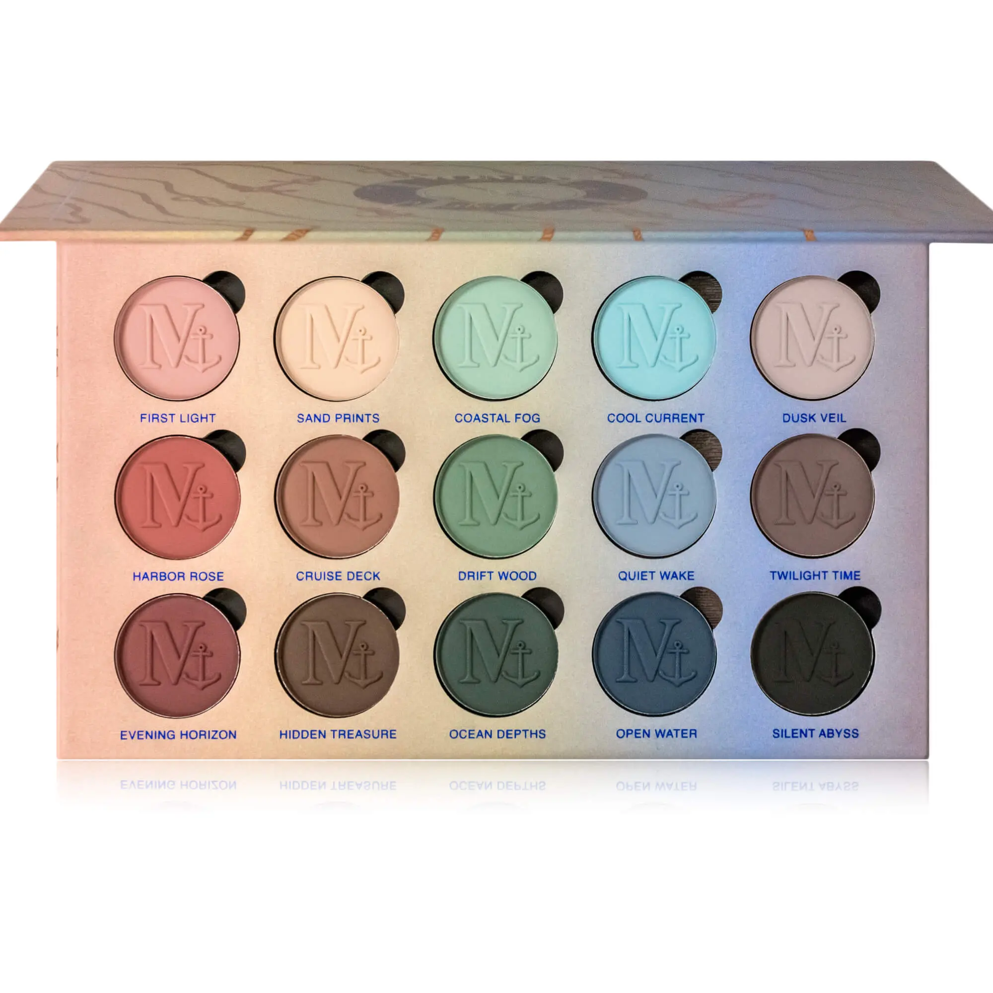 Coastal Cruise - 15 Shade Matte Eyeshadow Palette - Magnetic Pans