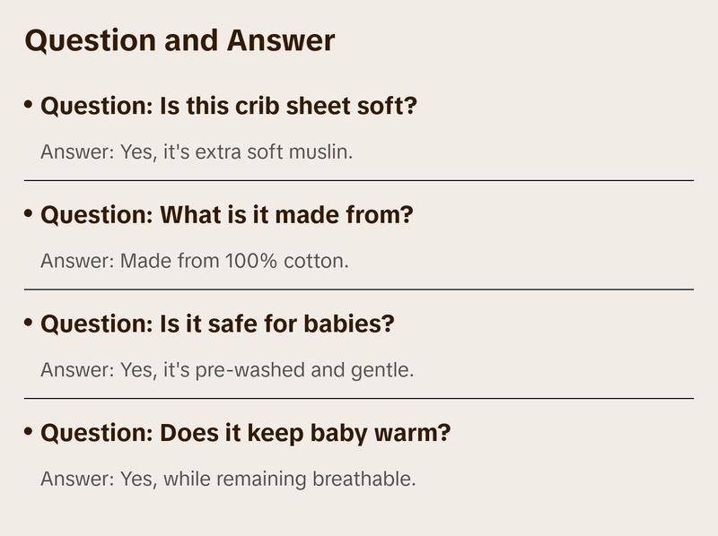 Extra Soft Muslin Crib Sheet