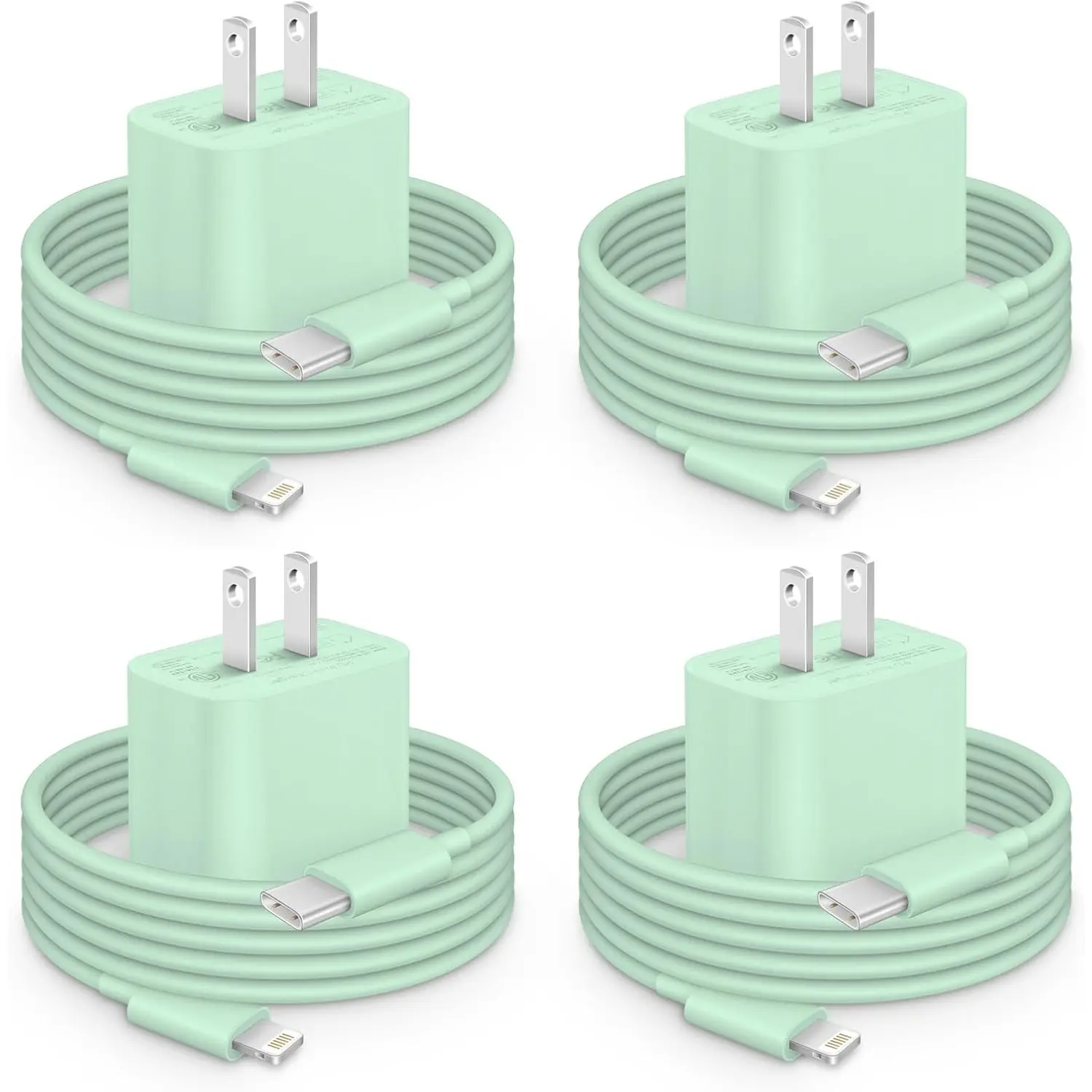 For iPhone 14 Charger Fast Charging, 4 Pack 20W Fast Charge with 6 FT USB C to Lightning Charger Cord Compatible with iP14 13 12 11 Pro Max,14 Plus,XR,