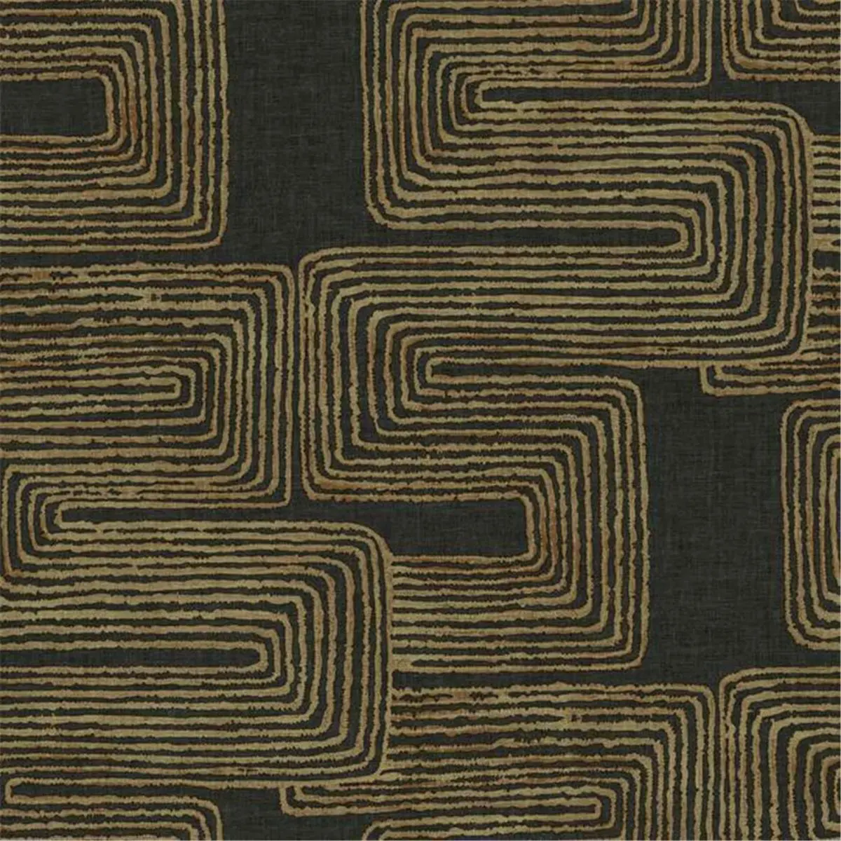 212 MAIN Zulu Signature Peel & Stick Vinyl Wallpaper, Black & Gold Color Block Geometric Print, Modern Ethnic-Touch Rectangular Panel, 18ft x 205in Wide, Easy-Install Repositionable Single Roll for Home Bathrooms Offices, Affordable, 18 Feet