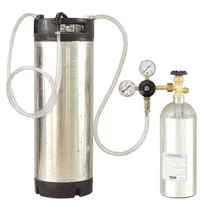 Cornelius Keg Barrel Top Up System | Argon or Nitrogen Tank & Regulator | Ball Lock