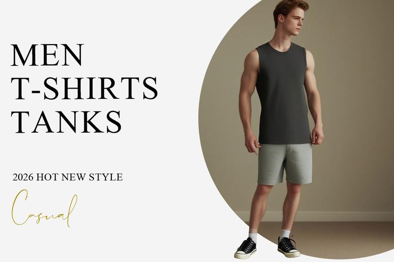 JMIERR Men's Ribbed Tank Tops Knit Sleeveless Workout T Shirt Muscle Gym Fitness Tee