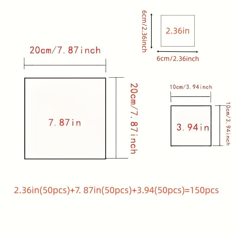 150 high-quality square canvas papers, suitable for artists - perfect for oil painting and pastel painting, ideal for creating dynamic abstract artworks. They are bound in loose pages. [Free one roll of 20 meters of detachable artist masking tape]