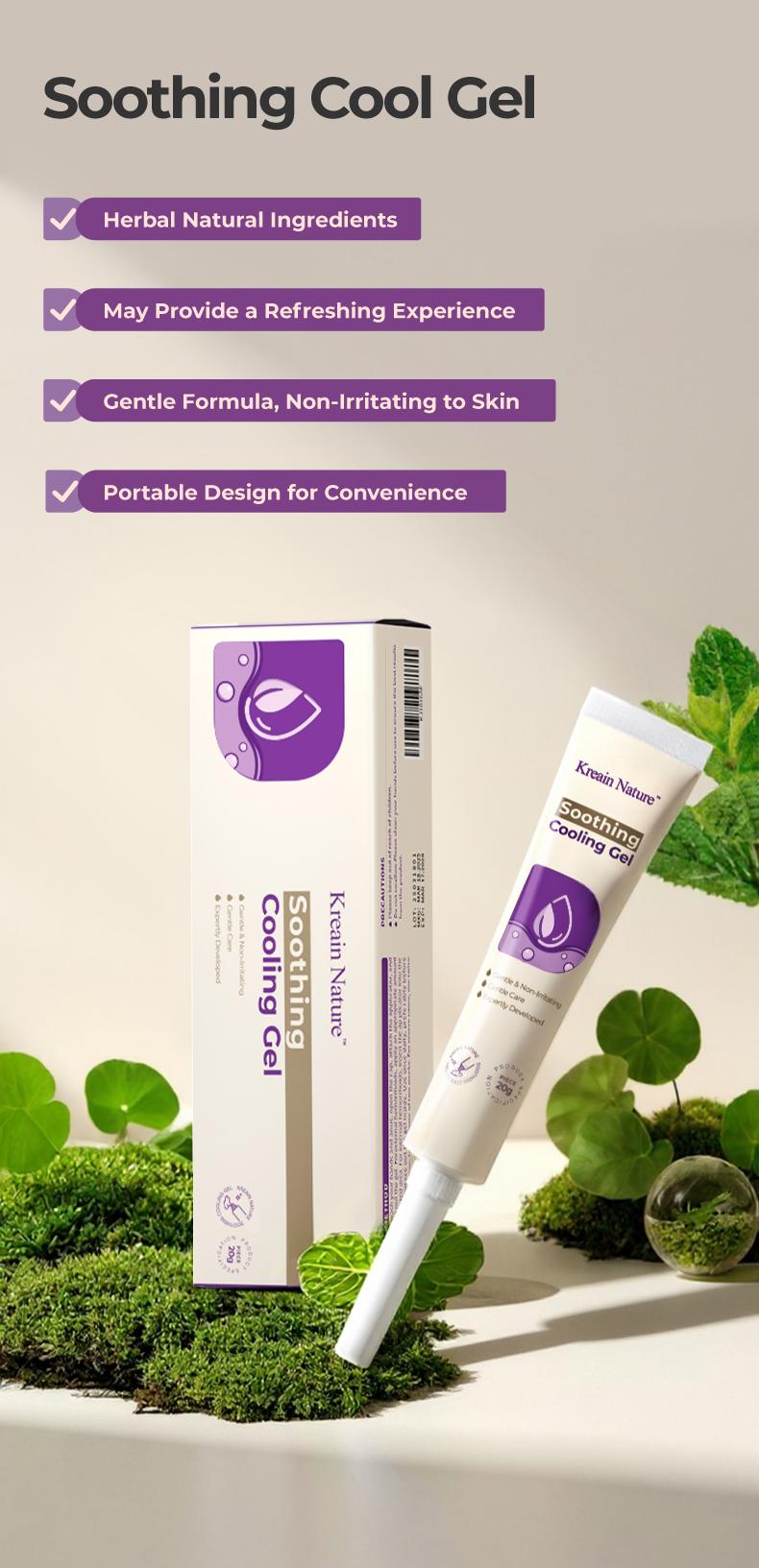 Kreain Nature 3 Refreshing Gel Carthamus Seed Scutellaria Baicalensis Extract Carboxymethylcellulose Purple Daisy