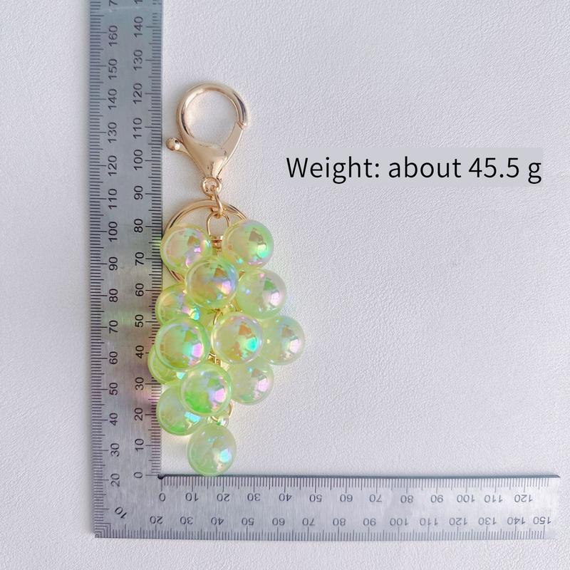 2PCS/3PCS/5PCS Grape Keychains, Creative Cute Bubble Jelly Grape Cluster Keychain Emulational Fruit Car Key Students' School Bag Pendant Gift