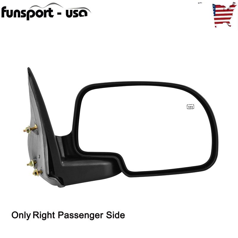 【Springtok】YITAMOTOR Right Passenger Side Tow Mirror with Electric Heated and Power-Adjustable Glass, Compatible with 2003-2006 Chevy Silverado Suburban Avalanche Tahoe GMC Sierra Yukon Left/Right