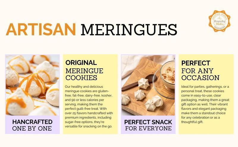 Krunchy Melts Original Meringue Cookies | S'mores Flavor | Only 90 Calories Per Serving | Fat Free, Gluten Free, Dairy Free (4 Oz)
