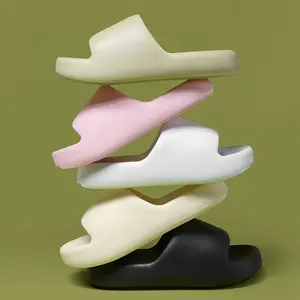 Pillow Slippers for Women Non Slip Thick Sole Slides Quick Drying Bathroom Sandals