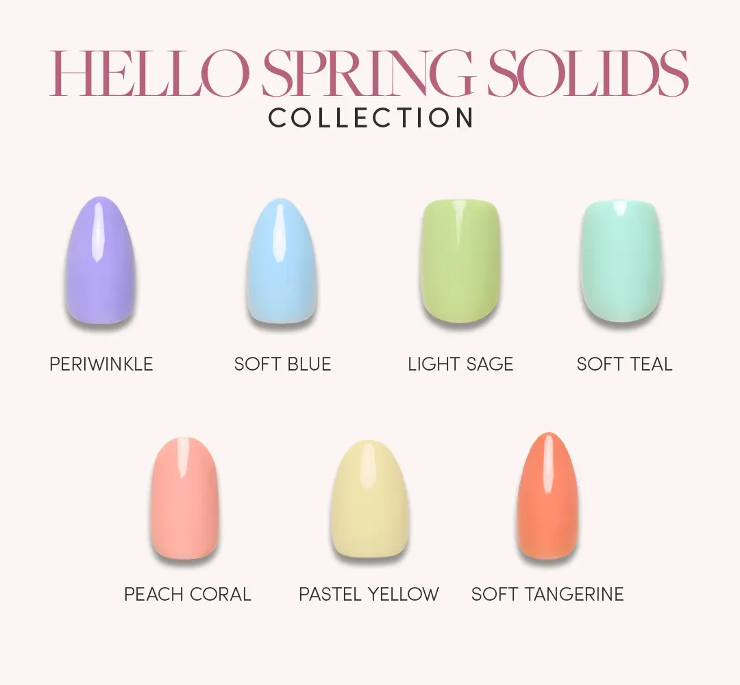 Glamnetic Pastel Solids Press-On Nail Collection