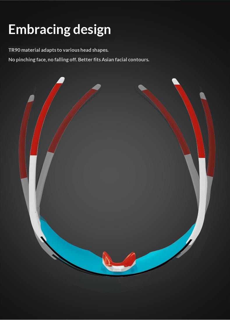 Photochromic Sunglasses Color Changing Sports Glasses UV400 TR90 Frame Lightweight Outdoor Windproof Dustproo