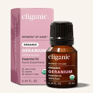 Cliganic Organic Geranium Essential Oil, 100% Pure Natural for Aromatherapy Healthcare Therapeutic
