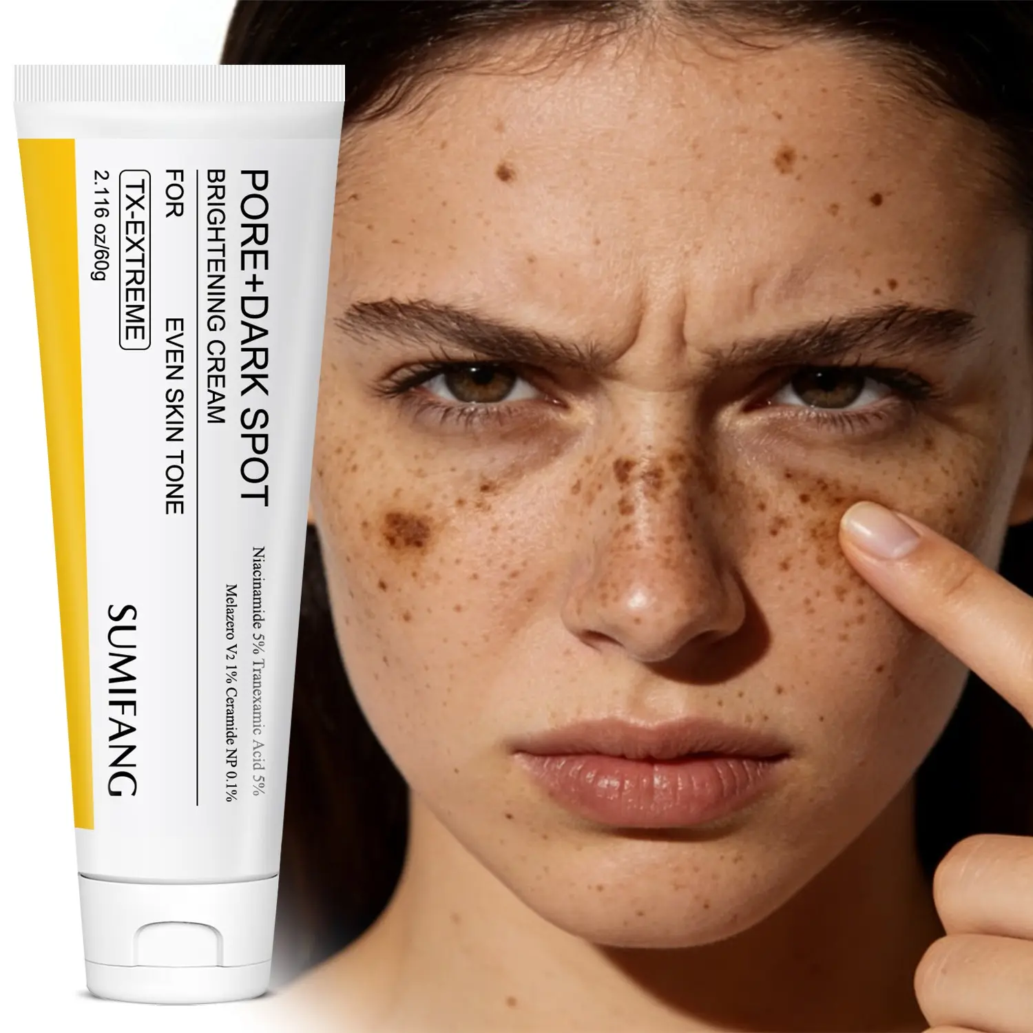 TX-EXTREME Dual-Effect Brightening Cream 60g | 5% Niacinamide + 5% Tranexamic Acid + 1% Melazero V2, fades dark spots and minimizes pores | brightens skin tone for an even and radiant complexion Brightening Face Cream Moisturizer Skin Care Cream