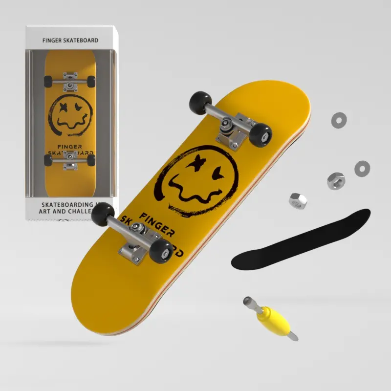 5-Ply Maple Fingerboard Set with Bearing Wheels and Mini Tool, Ages 15+