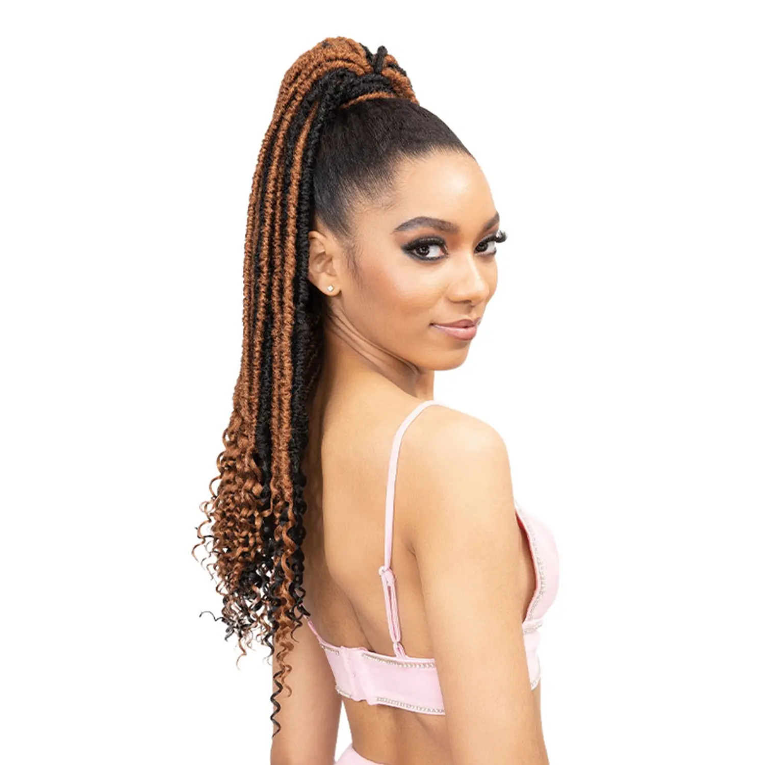 Janet Collection Remy Illusion Tampa Braid Fake Ponytail, 26-in Premium Hair Extension for Women, Synthetic Hair Braids, Boho Locs Synthetic Extensions & Pieces, 26-Inch, Fake Ponytail Synthetic Extensions & Pieces