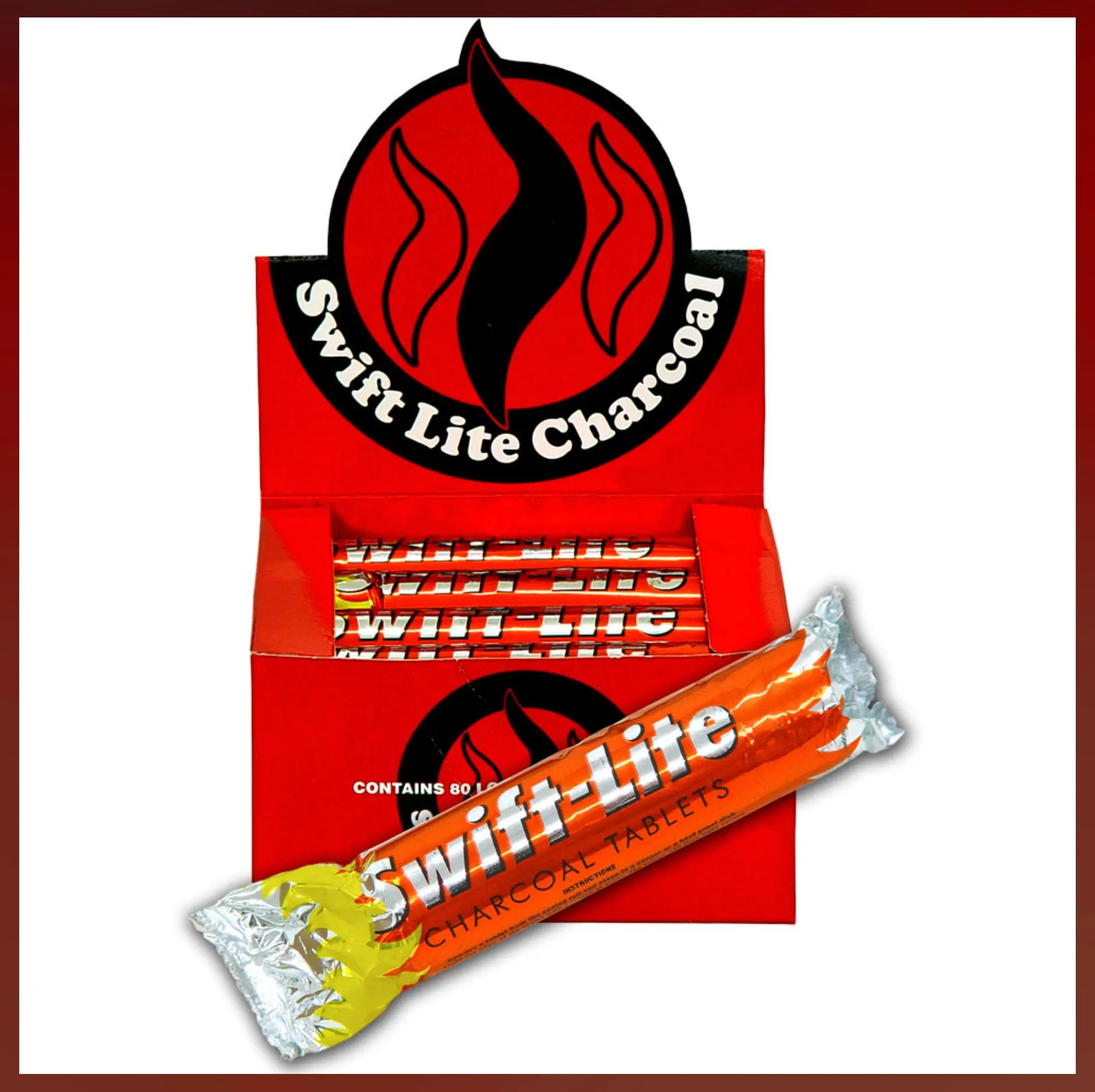 Charcoal Briquettes 33 mm Swift Lite (roll of 10)