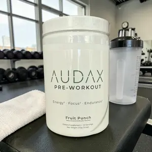 AUDAX Pre-Workout Fruit Punch | 200mg Caffeine | Energy Focus Endurance | 20 Servings | Fitness & Healthcare Supplement