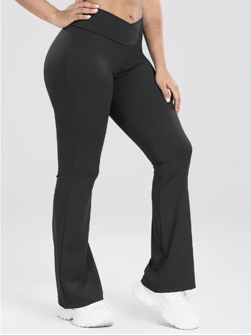 High Waist Yoga Pants for Women Bootcut Tummy Control Stretchy Ruched Flare Leggings Butt Lift Squat Proof Casual Workout Athletic Wear Running Outfits