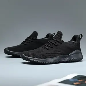 Men's 1 Pair Minimalist Casual Plain Round Toe Running Shoes, Sporty Lightweight Breathable Running Shoes For Exercise & Daily Wear