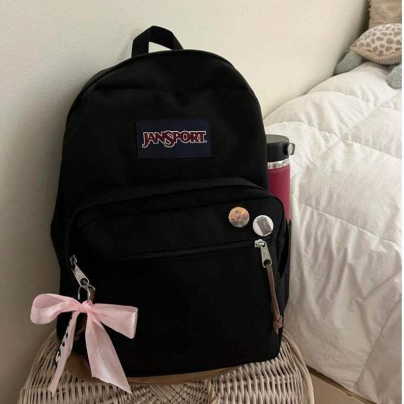 JanSport One Backpacks - Durable, Lightweight Bookbag with 1 Main Compartment, Front Utility Pocket with Built-in Organizer - Premium Backpack, Black