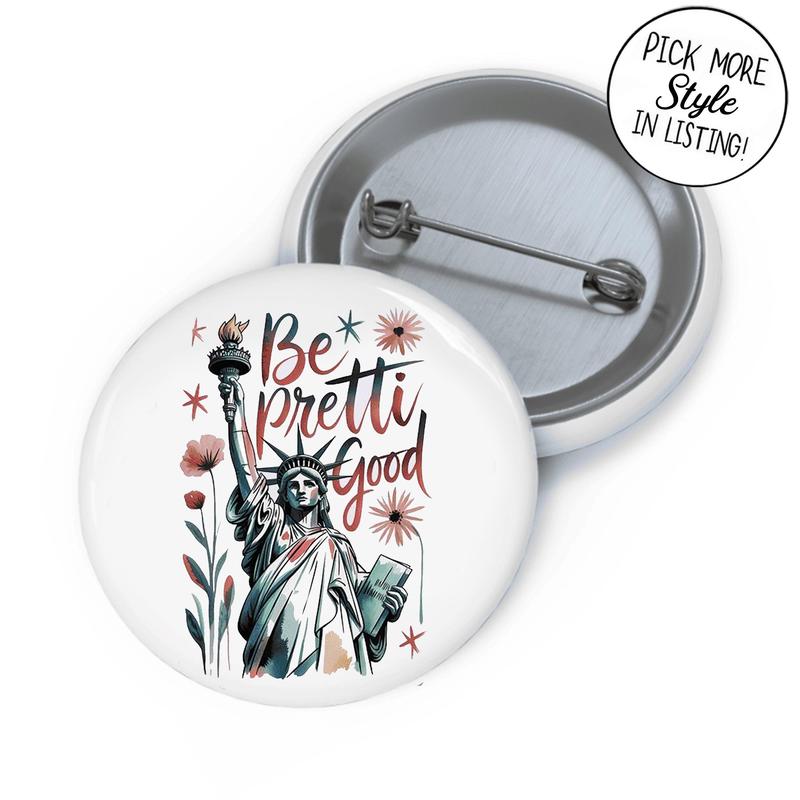 Be Pretti Good Pin Button 13 Packs Retro & Vibrant Style Activism Accessory Political Protest Gear Unique Designs High-Quality Metal Shell