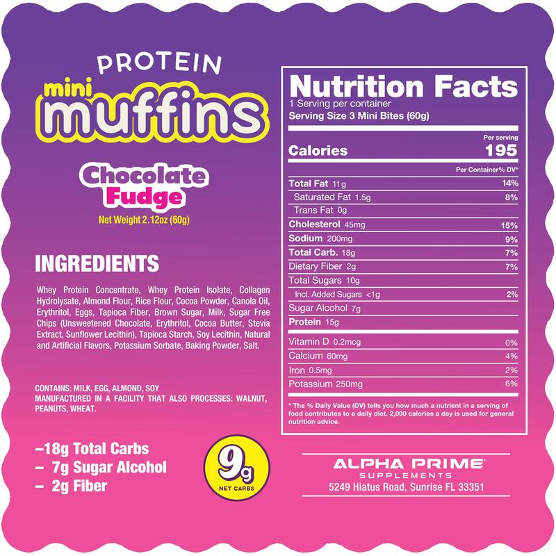 Prime Bites Mini Muffin Variety Pack - 15g Protein and 5g Collagen