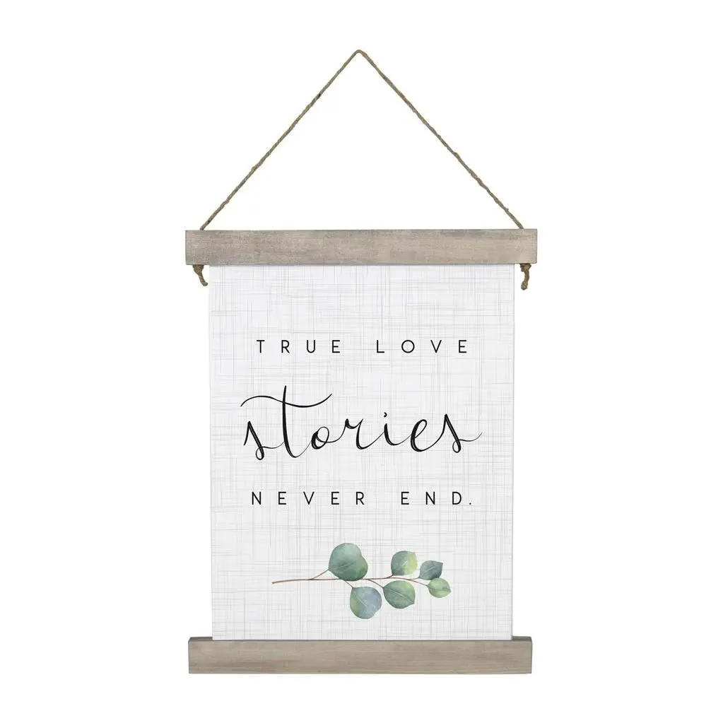 True Love Stories. Hanging Canvas By Sincere Surroundings.