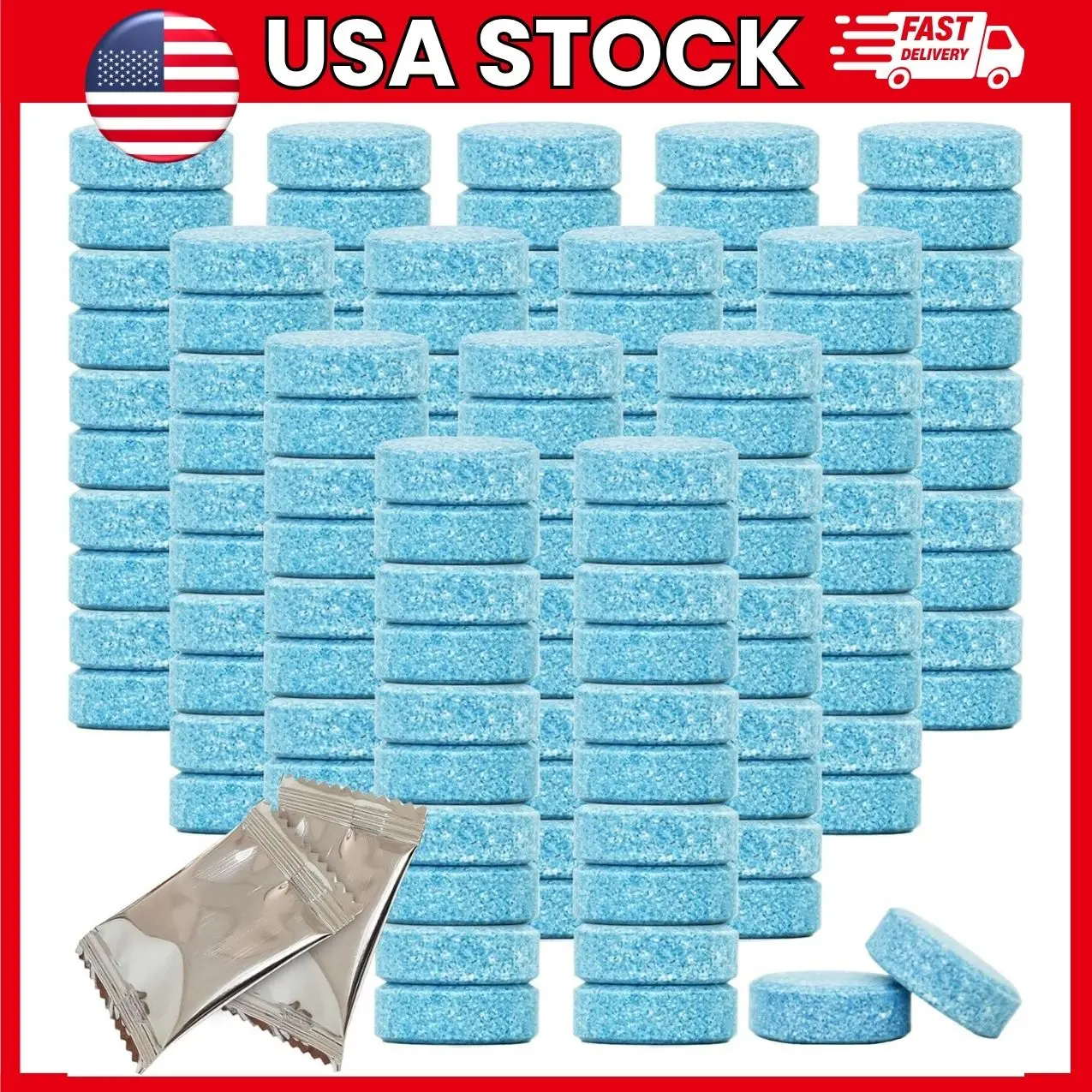 Windshield Washer Fluid Tablets, 400 Pack Concentrated Car Glass Cleaning Tablets, Dissolvable Wiper Washer Tablets for Windshield Cleaning, Vehicle Windows, Household Glass & Kitchen Surfaces | windshield washer tablets, car windshield cleaner