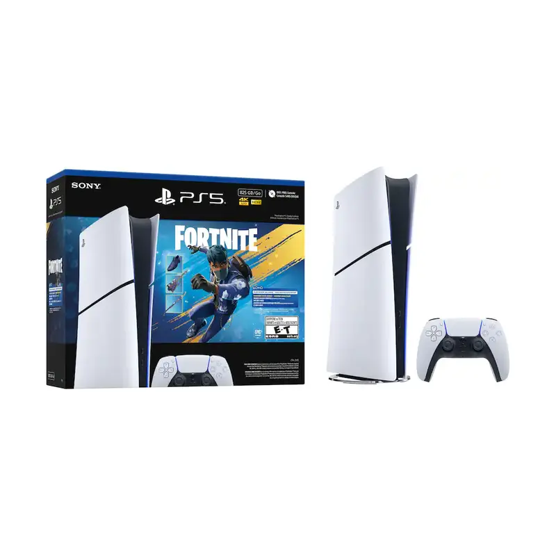 PlayStation 5 Slim Console Digital Version – Fortnite Flowering Chaos Bundle - White