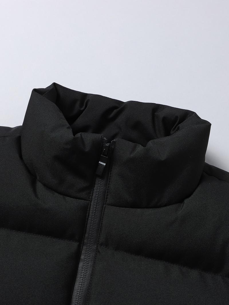 Mens Vest Jacket Warm Sleeveless Jackets Winter Waterproof Zipper Coat Autumn Stand-up Collar Casual Waistcoat Brand ClothingPlease check the size chart before purchasing.