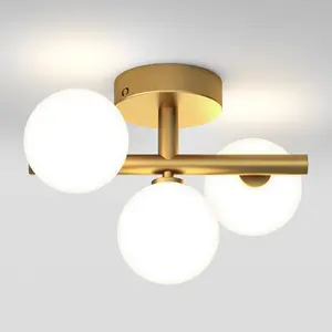 Bloom modern mid-century LED flush mount light 5 CCT