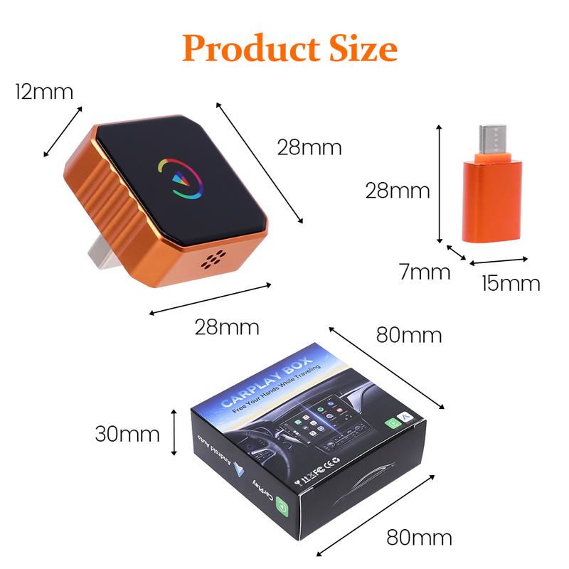 2026 Wireless CarPlay & Android Auto Adapter – Plug & Play, Fast No-Delay, Hands-Free Calling, iPhone & Android Compatible