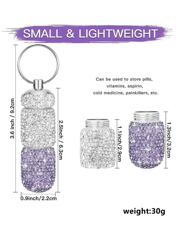 Summer  Portable Pill Box Keychain, Portable Pill Case Organizer Keychain, Key Ring for Women & Men As Gift,Girlfriend Gifts, Women Gifts