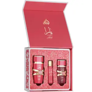 Lattafa Yara Candy Women's Fragrance Gift Set - 100ml EDP, 12ml Travel Spray, Hair Mist - Sweet Fruity Scent, Valentine's Day Gift Box