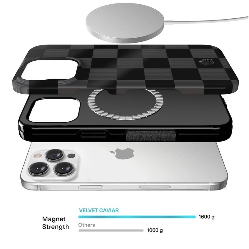 Noir Vibe Checkered iPhone Case