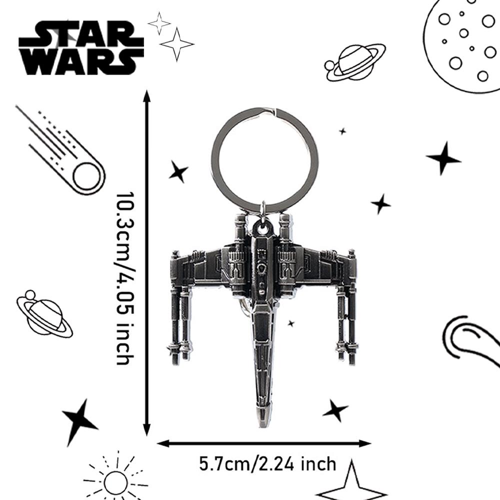 Star Wars Metal Keychain 1PC Officially Licensed Vehicles Astromech Droids Keyring Zinc Alloy Suitable Fans Gift Backpack Decor Bag Clip Pendant 3D Design Drop-proof Durable Accessory Collection Millennium Falcon X-Wing R2-D2 BB-8