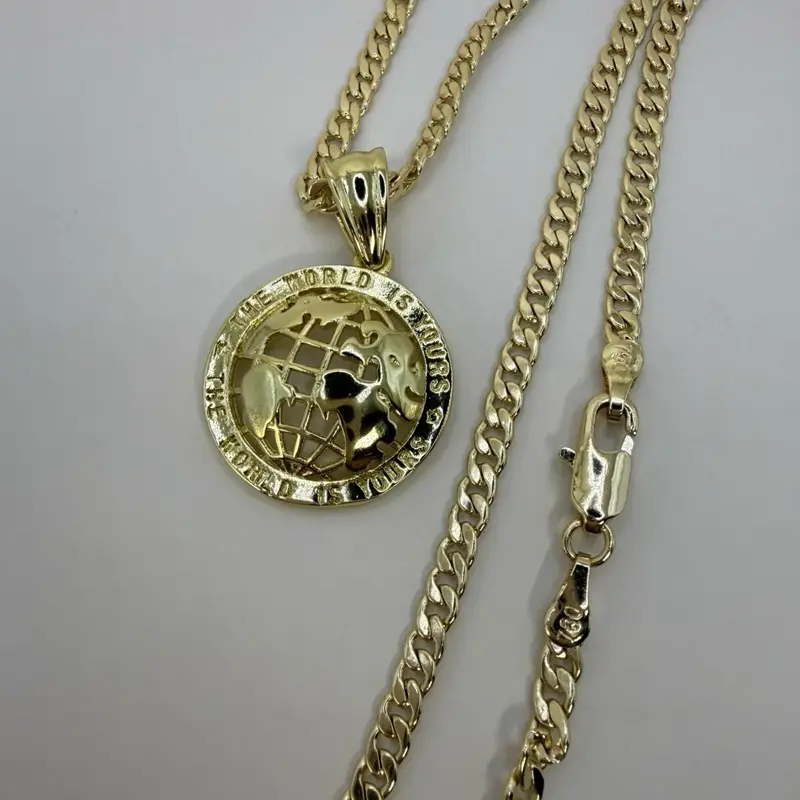 The World Is Yours Small Pendant Gold Plated